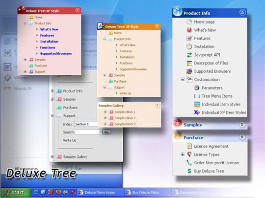 JavaScript Tree Menu screenshot