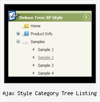 Ajax Style Category Tree Listing Tree Drop Down Menu Transparent