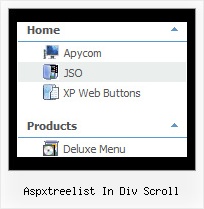 Aspxtreelist In Div Scroll Tree Xp Style Menu