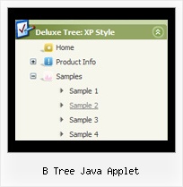 B Tree Java Applet Tree Mouseover Menu Download