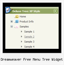 Dreamweaver Free Menu Tree Widget Vertical Navigation Bar Tree