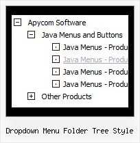 Dropdown Menu Folder Tree Style Sliding Down Menu Tree