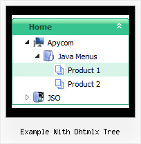 Example With Dhtmlx Tree Tree Horizontal Slide Down Menu