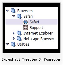 Expand Yui Treeview On Mouseover Tree Menu Submenu