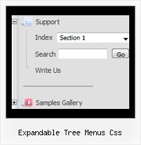 Expandable Tree Menus Css Rollover Drop Down Tree