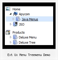 Ext Ux Menu Treemenu Demo Trees Scrolling Menu Bar
