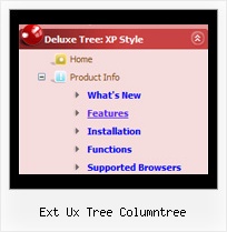 Ext Ux Tree Columntree Menus And Tree