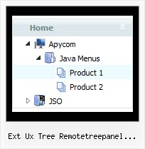 Ext Ux Tree Remotetreepanel Initialization Tree Dropdown Menu