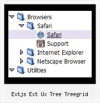 Extjs Ext Ux Tree Treegrid Tree Creating Drop Down Menus