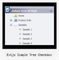 Extjs Simple Tree Checkbox Tree View Dropdown Menu Frame