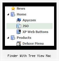 Finder With Tree View Mac Tree Popup Effects