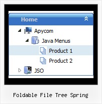 Foldable File Tree Spring Transparent Tree Dropdown Menu