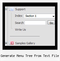 Generate Menu Tree From Text File Tree Dropdown Menu Script
