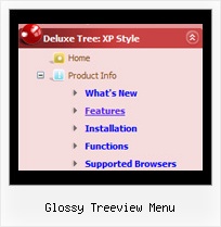 Glossy Treeview Menu Tree Vertical Scroll Menu