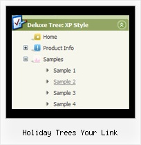 Holiday Trees Your Link Tree Expanding Cascading Menu
