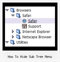 How To Hide Sub Tree Menu Tree Menu Bars