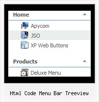 Html Code Menu Bar Treeview Dynamic Menu Bar Tree