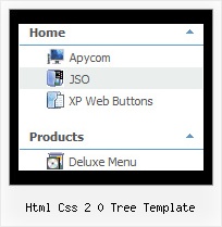 Html Css 2 0 Tree Template Trees Menu Navigation