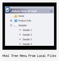 Html Tree Menu From Local Files Easy Tree Horizontal Menu Example