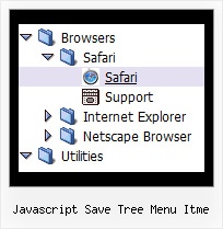 Javascript Save Tree Menu Itme Tree Mouseover Dropdown
