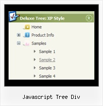 Javascript Tree Div Tree Horizontal