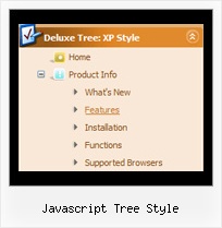 Javascript Tree Style Tree Scroll Down Menus