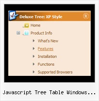 Javascript Tree Table Windows Files Tree Menu From Array