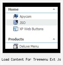 Load Content For Treemenu Ext Js Menus Tree