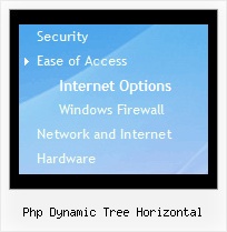 Php Dynamic Tree Horizontal Navigation Menue Dropdown Tree