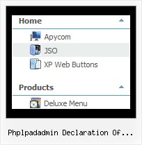 Phplpadadmin Declaration Of Ajaxtree Webmenu Tree