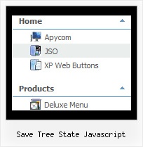 Save Tree State Javascript Topmenu Tree