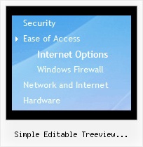 Simple Editable Treeview Javascript Mouse Over Drop Menu Tree