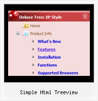 Simple Html Treeview Trees Cascading Menu