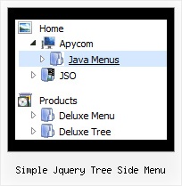 Simple Jquery Tree Side Menu Change Icon Onmouseover Tree
