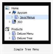 Simple Tree Menu Tree For Vertical Navigation Bar
