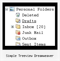Simple Treeview Dreamweaver Tree Rollover Drop Down
