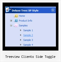 Treeview Clients Side Toggle Sliding Page Tree