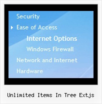 Unlimited Items In Tree Extjs Tree Mouseover Menus