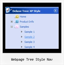 Webpage Tree Style Nav Tree Popup Drag