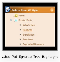 Yahoo Yui Dynamic Tree Highlight Menu Layers Html Tree