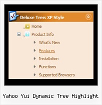 Yahoo Yui Dynamic Tree Highlight Trees Dropdown Menu Example