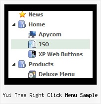 Yui Tree Right Click Menu Sample Mouse Over Menu Tree