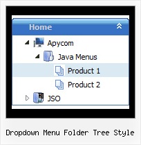 Dropdown Menu Folder Tree Style Mouseover Ready Made Tree