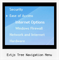 Extjs Tree Navigation Menu Tree Mouseover Cascading Menu