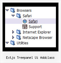 Extjs Treepanel Ui Addclass Tree Popup Menu Samples