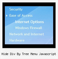Hide Div By Tree Menu Javascript Creating Tree Horizontal Menus