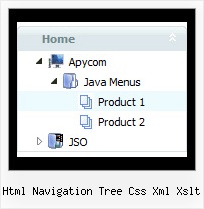 Html Navigation Tree Css Xml Xslt Html Menu Tree Tutorial