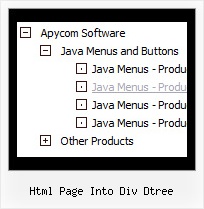 Html Page Into Div Dtree Create Tree Menu