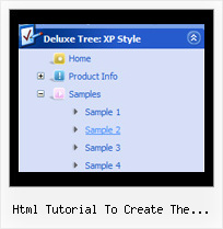Html Tutorial To Create The Menutree Tree Sample