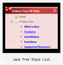 Java Tree Style List Tree Popup Menu Samples